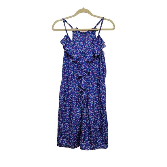 Rebecca Taylor Blue Floral Silk Dress - Picture 1 of 11